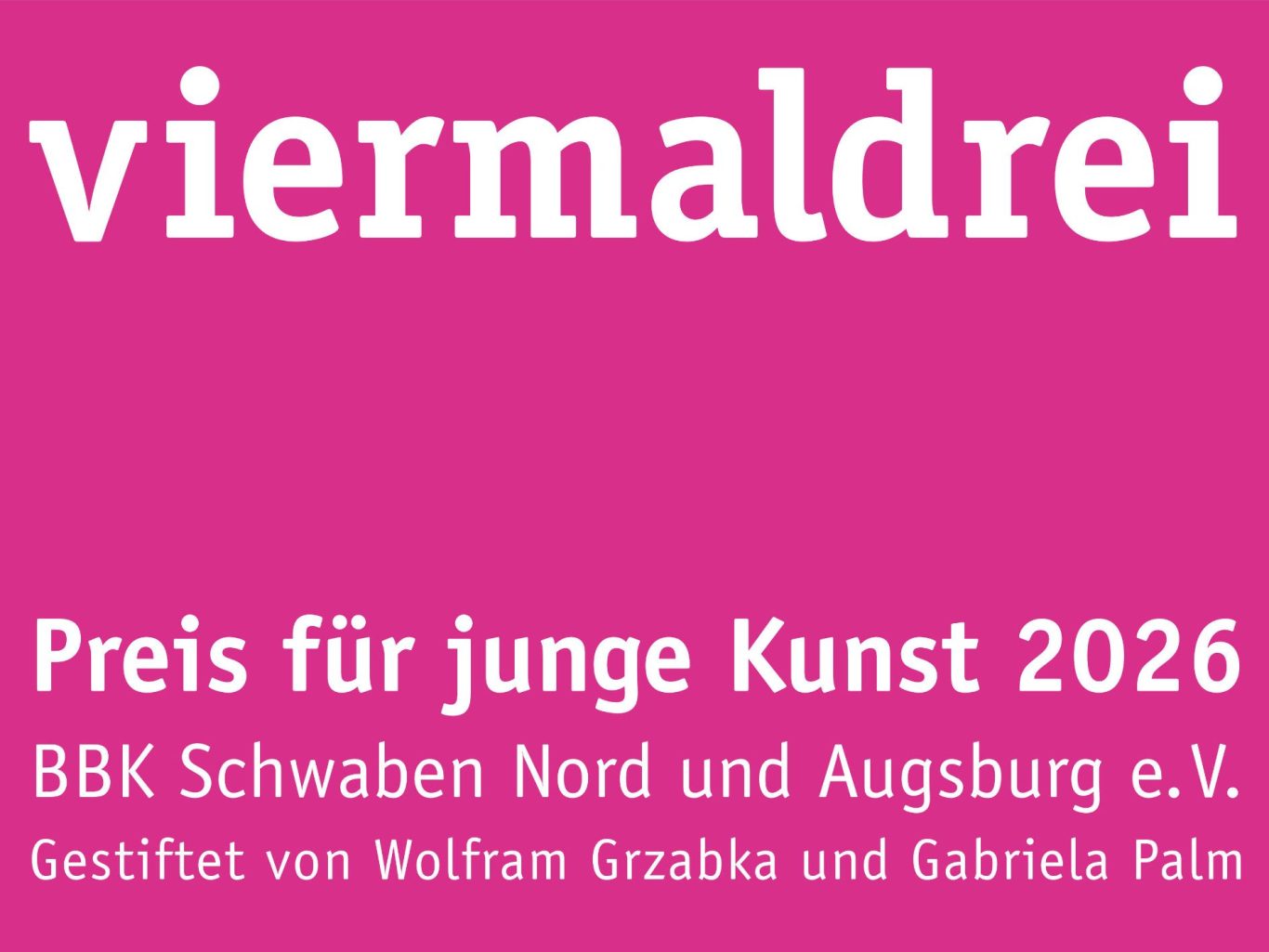 Das Stifter-Ehepaar Gabriela Palm und Wolfram Grzabka malte Gabriele Grones 2022 in Öl auf Leinwand. Das Stifter-Ehepaar Gabriela Palm und Wolfram Grzabka malte Gabriele Grones 2022 in Öl auf Leinwand.